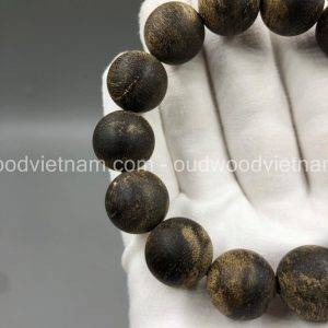 Vietnam agarwood Beaded Bracelet – Natural agarwood mala Beads Bracelet – Agarwood Meditation mala Beads – aloeswood Beads Bracelet – Tibetan mala Prayer Beads - agarwood Prayer Beads - Sinkable agarwood 1