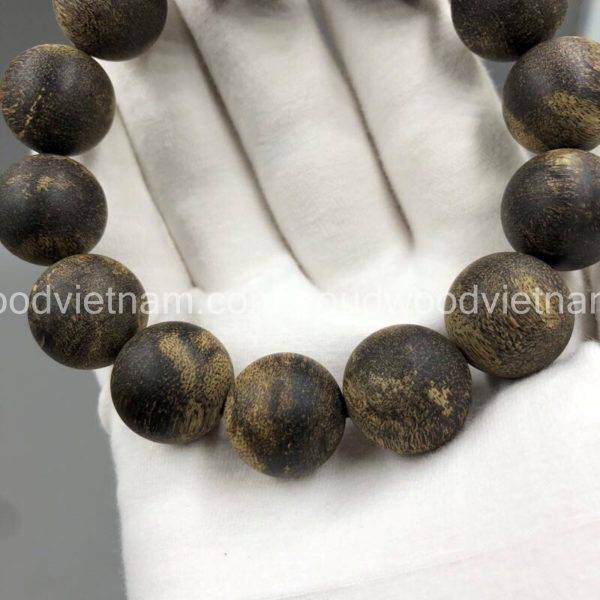 Vietnam agarwood Beaded Bracelet – Natural agarwood mala Beads Bracelet – Agarwood Meditation mala Beads – aloeswood Beads Bracelet – Tibetan mala Prayer Beads - agarwood Prayer Beads - Sinkable agarwood 1