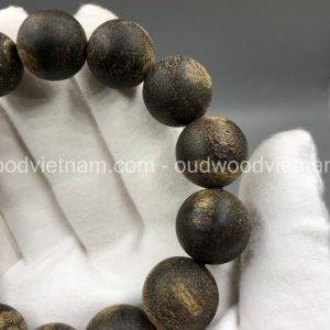 Vietnam agarwood Beaded Bracelet – Natural agarwood mala Beads Bracelet – Agarwood Meditation mala Beads – aloeswood Beads Bracelet – Tibetan mala Prayer Beads - agarwood Prayer Beads - Sinkable agarwood 1
