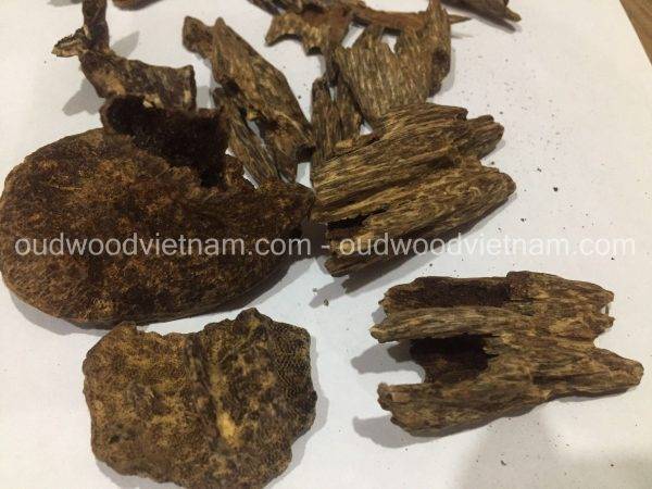 Agarwood Chips Oud Chips Incense Aroma | Natural Wild and Rare Agarwood Chips from Oudwood Vietnam | Pure Material Grade A++ (Kien Ruc Quang Nam)